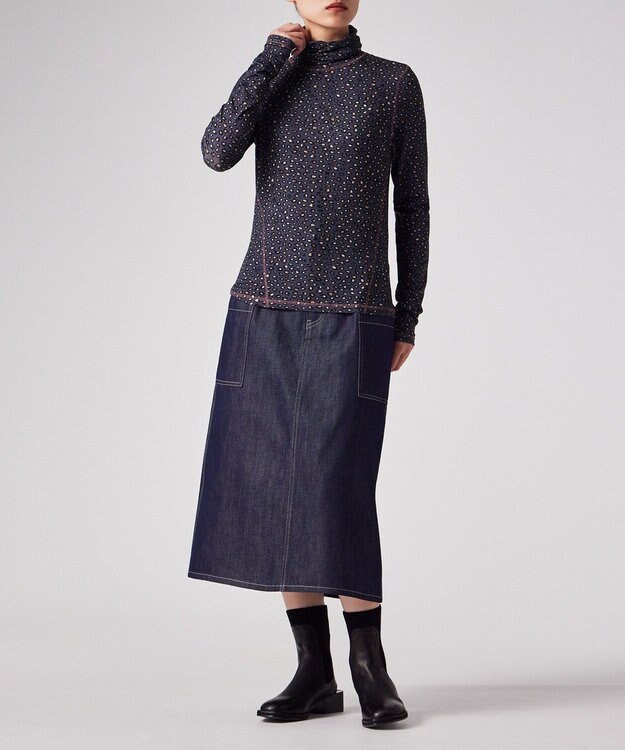 Paul Smith Horseshoe Leopard タートルネック カットソー ダークインディゴ