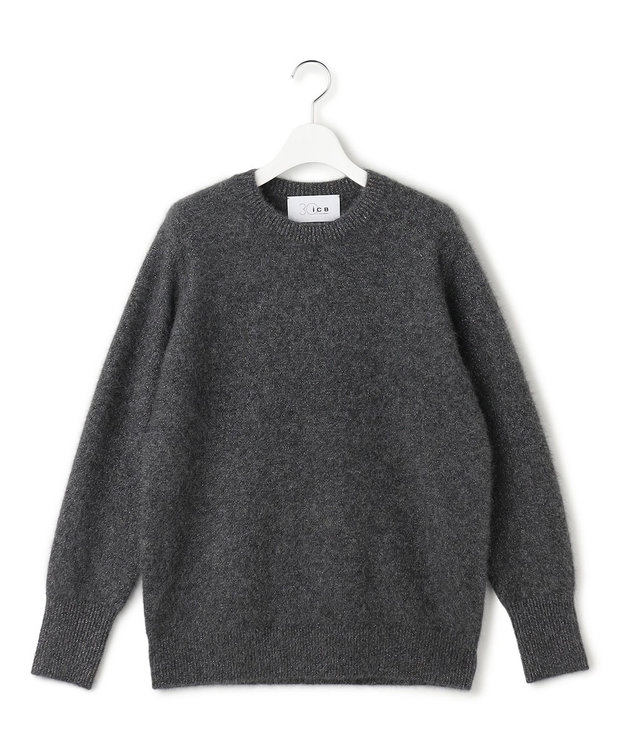ICB L 【30th ANNIVERSARY】ルレックスフォックスアルパカ プルオーバーニット ミディアムグレー