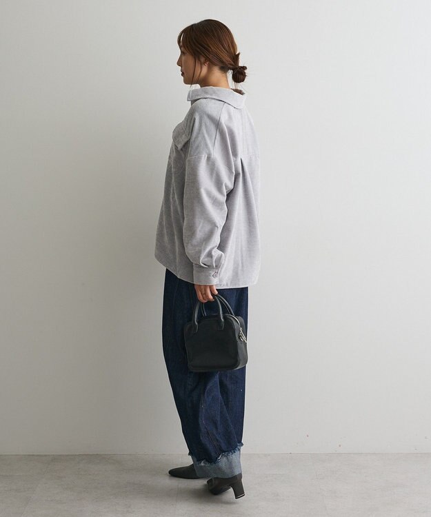 CRAFT STANDARD BOUTIQUE ベロアシャツジャケット Light Gray