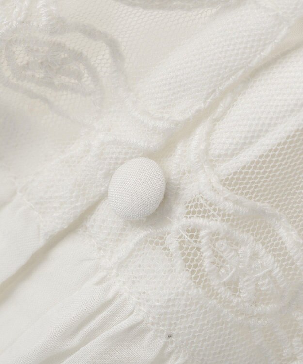 YECCA VECCA 刺繍レースブラウス Off White