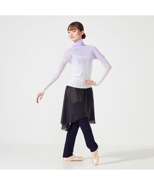 Chacott 【ノーソーイングニット】クリスタルグラデーショントップ ラベンダー