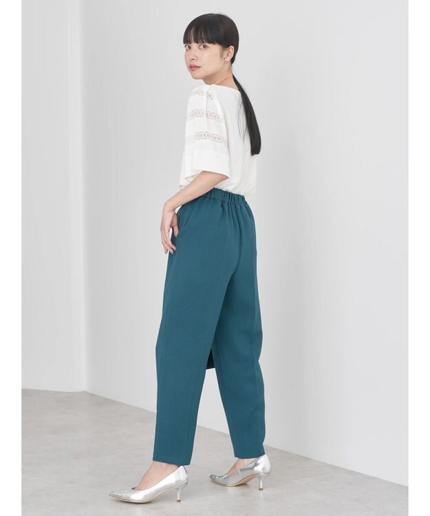 earth music&ecology テーパードパンツ Blue Green