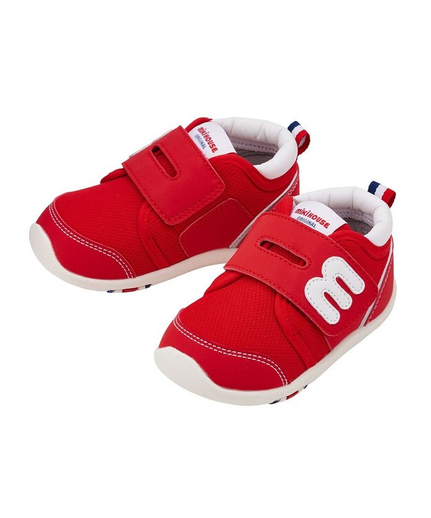 MIKI HOUSE HOT BISCUITS 【ミキハウス】【13-15.5cm】 セカンドベビーシューズ 赤