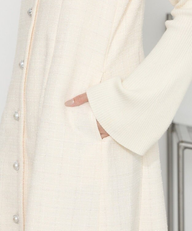 earth music&ecology ツイードミニワンピース Ivory