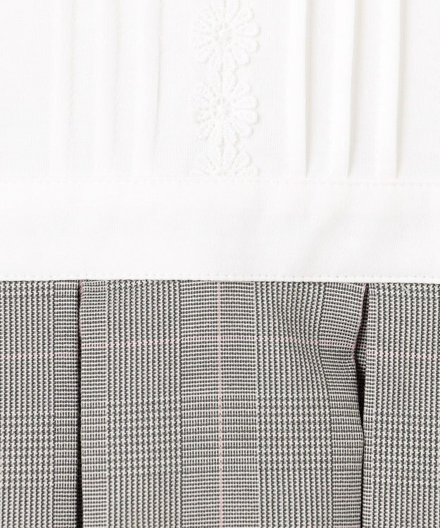 組曲 KIDS  【110-140㎝】 チェックワンピース＆ドビージャケットセット ピンク