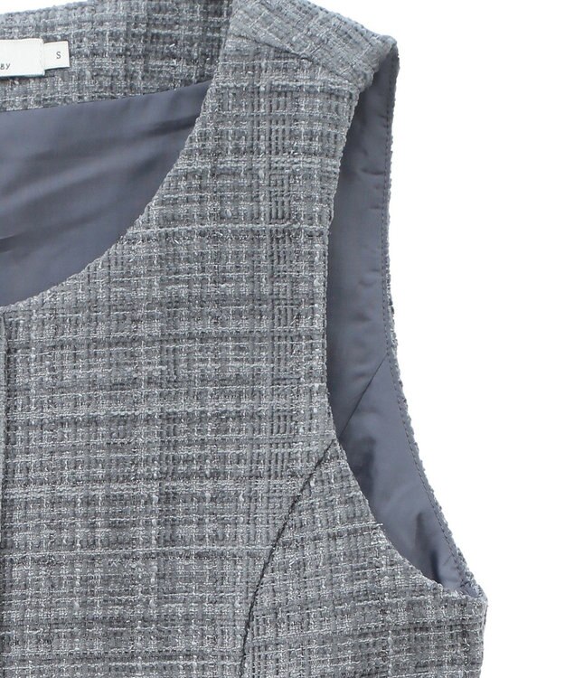 earth music&ecology ツイードミニワンピース Gray