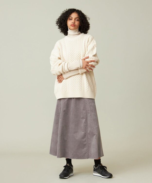 J.PRESS YORK STREET 【UNISEX】アランケーブルニット アイボリー系