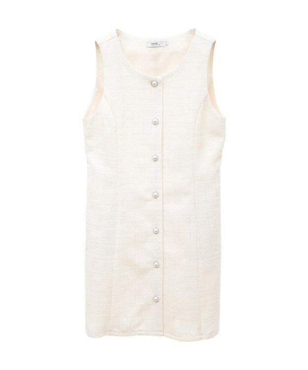 earth music&ecology ツイードミニワンピース Ivory