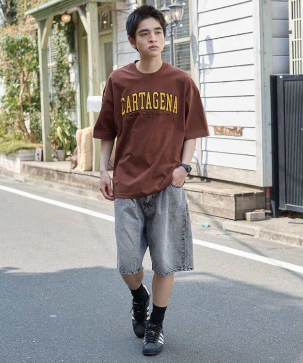 WEGO 【ユニセックス着用アイテム/MLサイズ展開】サガラワッペンロゴBIG　T（SS） ブラウン