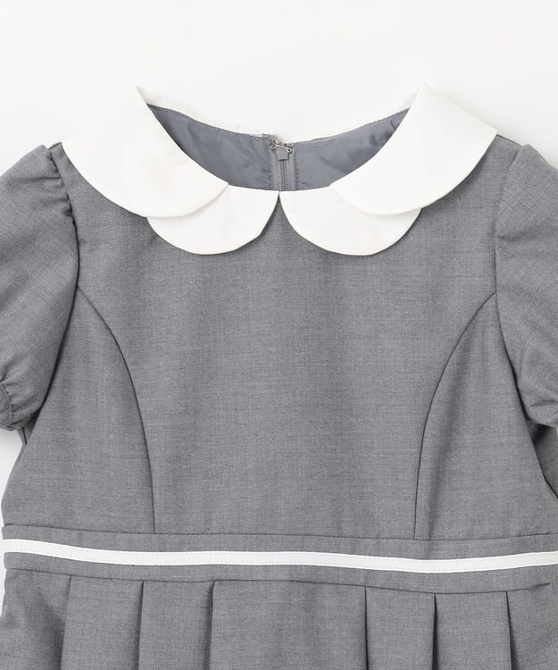 ANY KIDS 【2点セット】ジャケット＋裾刺繍ワンピース グレー