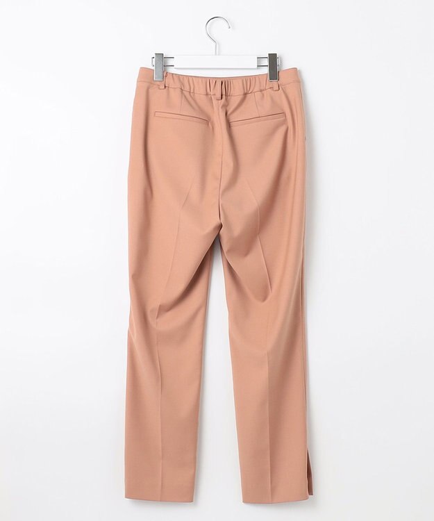 J.PRESS LADIES 【洗える】ポリエステルレーヨンマイクロギャバストレッチ テーパード パンツ ピンク系