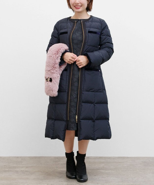 TOCCA COSMO NEW ロングダウンコート ネイビー系