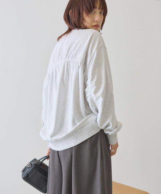AMERICAN HOLIC バックギャザー裏毛スウェット Light Gray Mixture