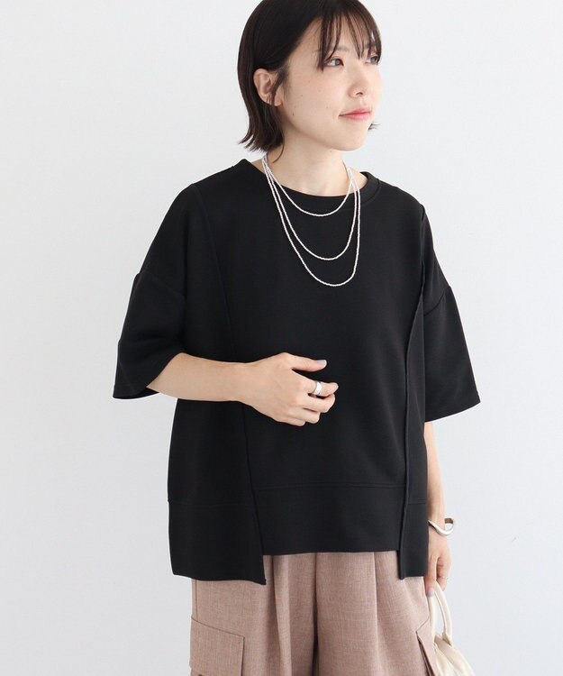 Green Parks テープパイピングリップルプルオーバー Black