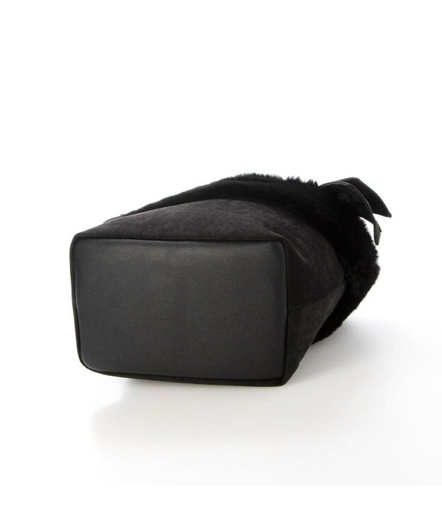 UNBILLION カシュカシュ cachecache / エコファーコンビリボントートバッグ ブラック