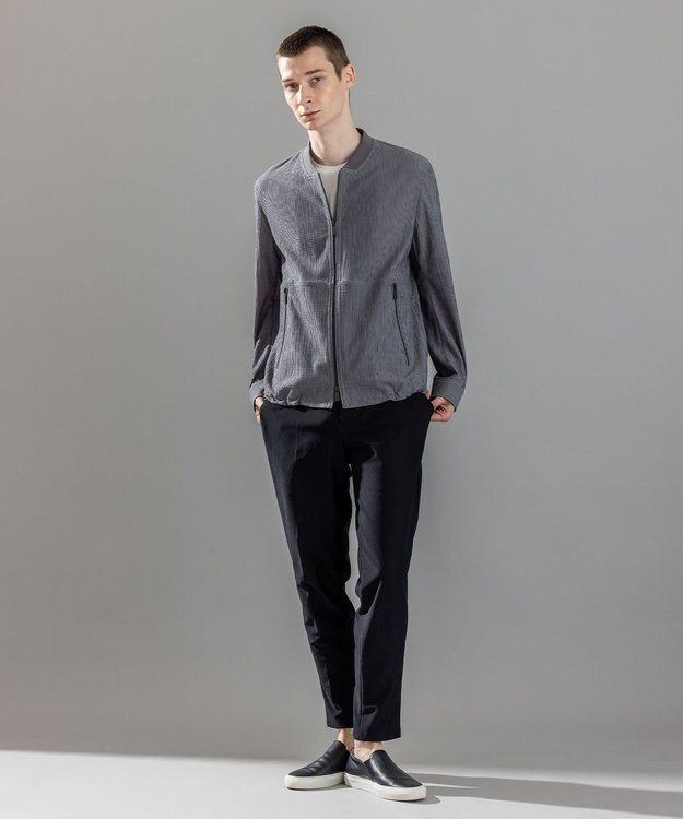 JOSEPH HOMME ＜新色追加＞新素材【通気性/ストレッチ】トリコサッカーストレッチ 　ジップアップブルゾン 【追加カラー】グレー系