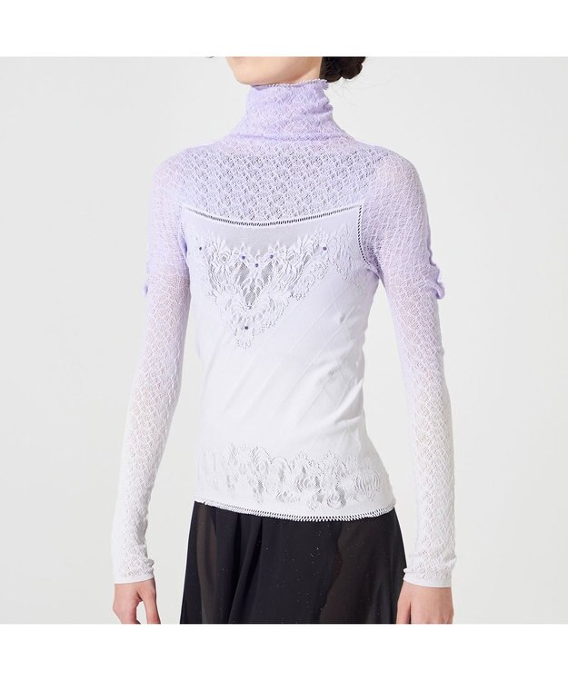 Chacott 【ノーソーイングニット】クリスタルグラデーショントップ ラベンダー