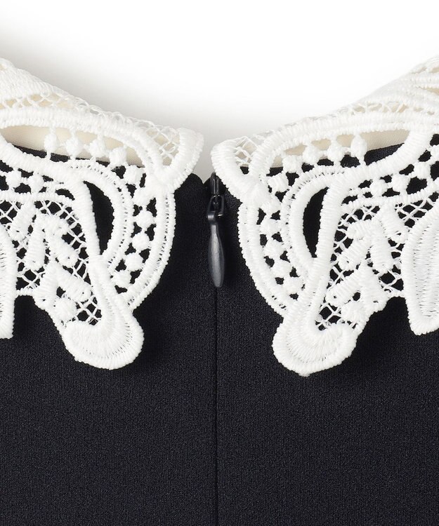 UNFILO 【2WAY】BEAUTY MOVE レース襟ブラウス ネイビー