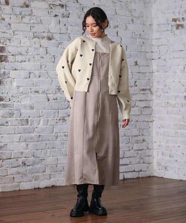 Green Parks ・ＥＬＥＮＣＡＲＥ　ＤＵＥ　スエードポンチジャンスカ Light Gray