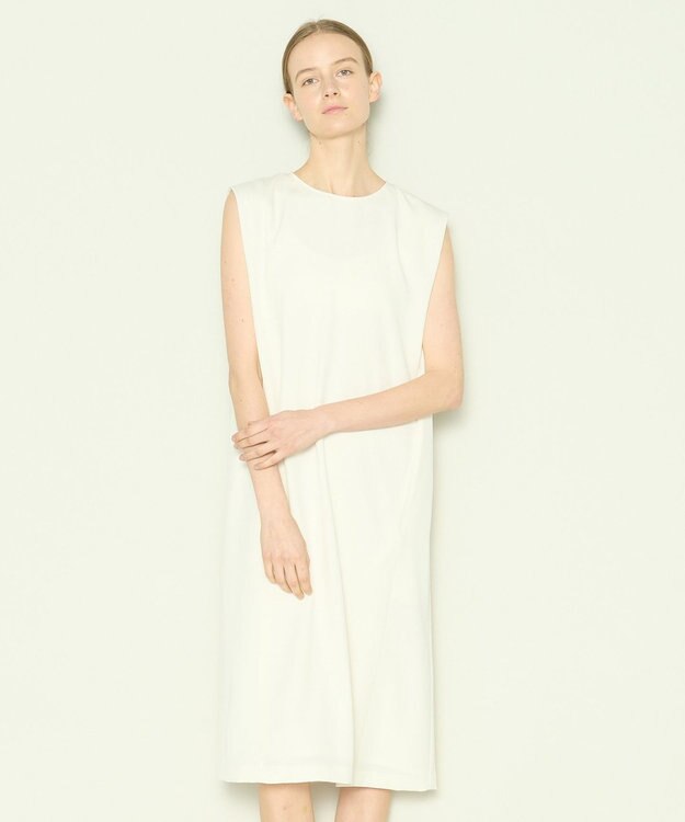 JOSEPH 【洗える】スムースジョーゼット　ドレス Ivory