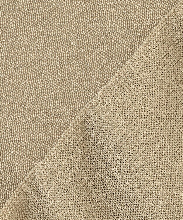 自由区 【洗える】シアーアセテート ニット ベージュ