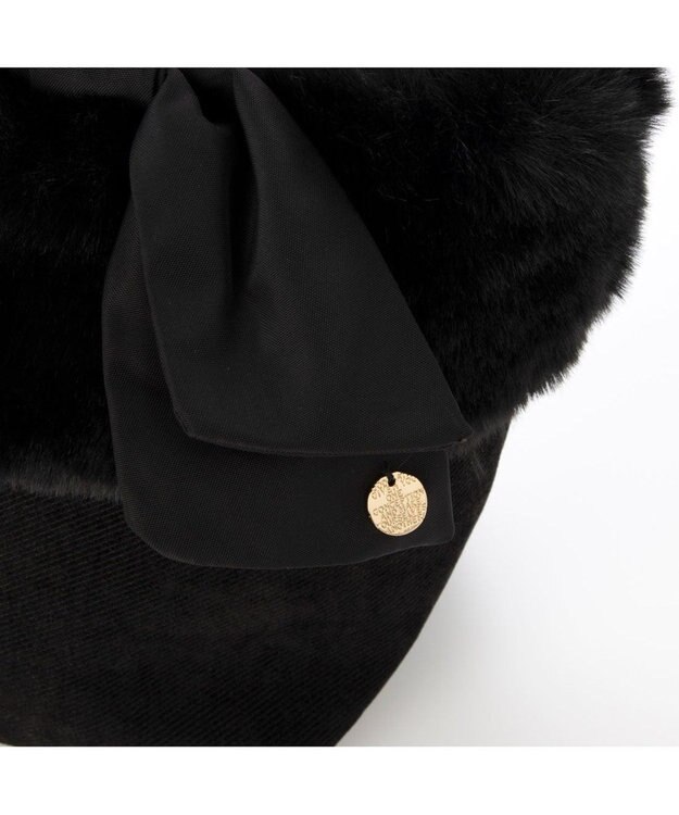 UNBILLION カシュカシュ cachecache / エコファーコンビリボントートバッグ ブラック