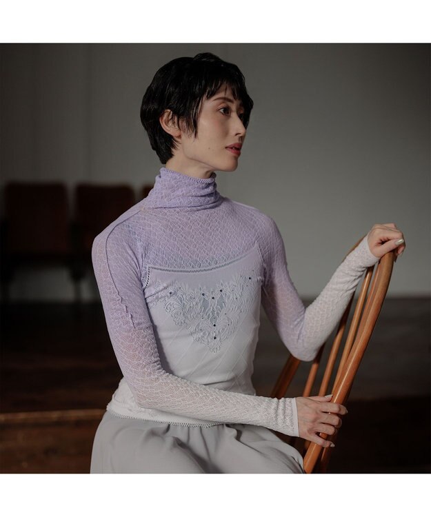 ノーソーイングニット　グラデーション ノーソーイングニット】クリスタルグラデーショントップ / Chacott