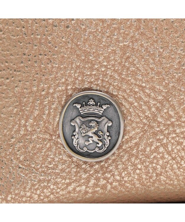 A.D.M.J. 【牛革】メタリックレザー/キューブトート21cm ゴールド