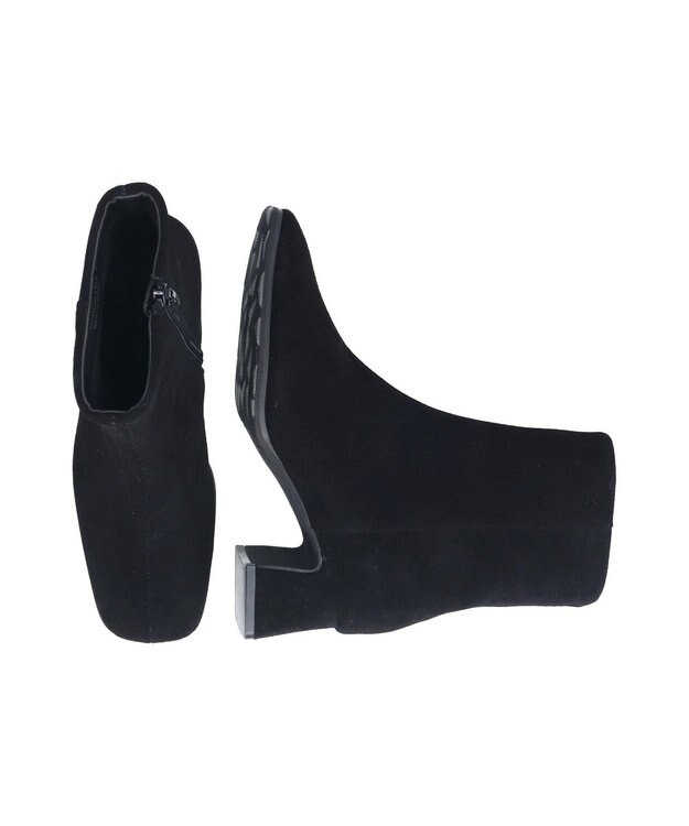 Bridget Birkin 【PARADIS COULEUR】スクエアトウショートブーツ ブラックスウェード