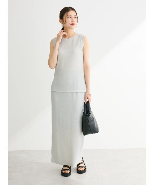 Green Parks ・Ｐｅｔｉｔ　Ｆｌｅｕｒ　ラメナロースカート Silver