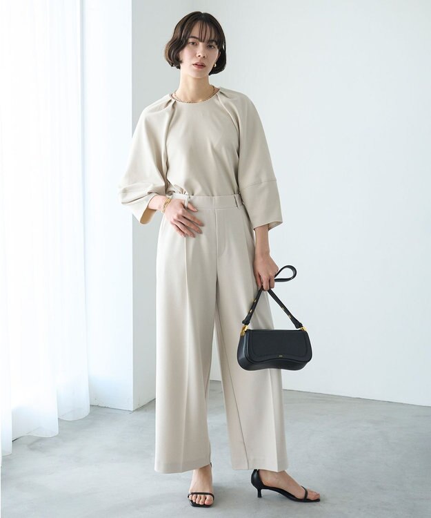 UNFILO BEAUTY MOVE 2WAYブラウス アイボリー