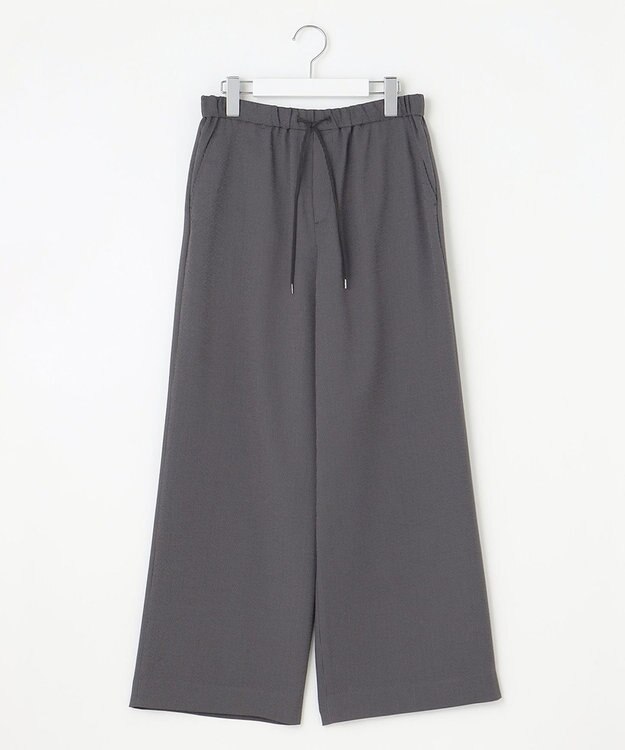 J.PRESS LADIES 【洗える】エアロツイルストライプ イージーパンツ スレート系