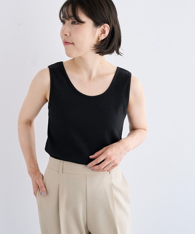 Green Parks 前後２ＷＡＹ　リブタンクトップⅡ Black