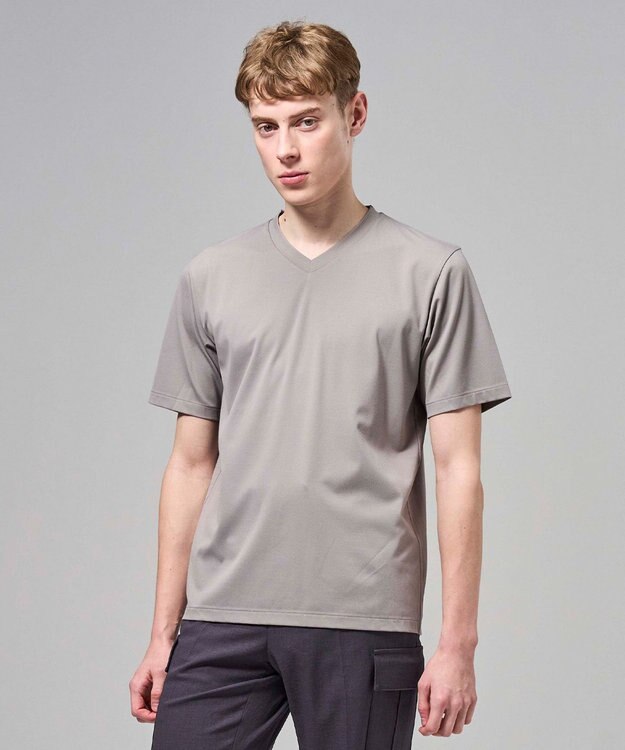 JOSEPH HOMME 【新色追加】ハイゲージベアスムース　VネックＴシャツ ベージュ系