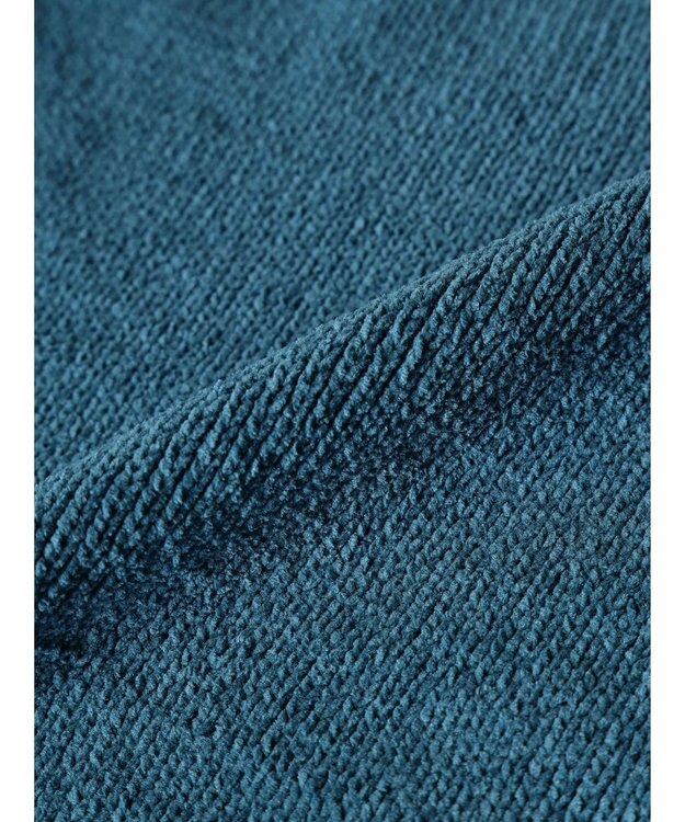 CRAFT STANDARD BOUTIQUE 洗えるモールニット配色プルオーバー Blue