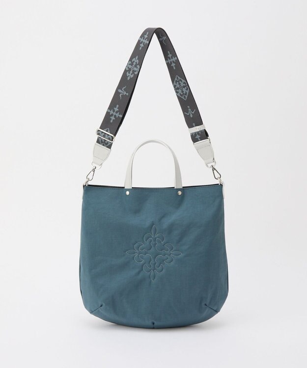 russet 《トートバッグ人気NO.1モデル》スリム2WAYトートバッグ <ナイロン>(CE-1404-WEB) BlueGray
