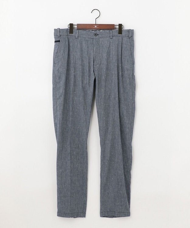 JOSEPH ABBOUD 【キングサイズ】リヨセルリネンシャンブレー パンツ ブルー系