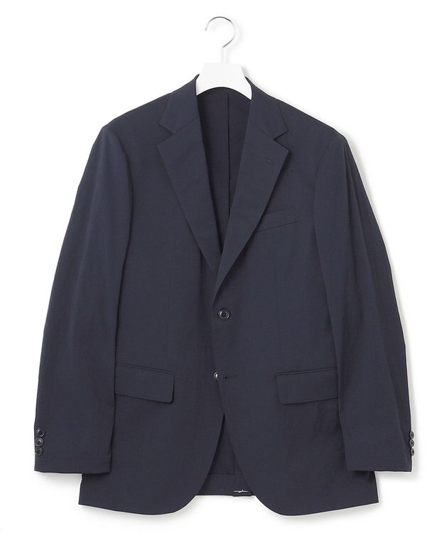 J.PRESS MEN 感動！？上品な見た目に着心地抜群なセットアップ【MECHANICAL】【超軽量 / 清涼感 / 洗える】ハイパワーストレッチジャケット ネイビー系
