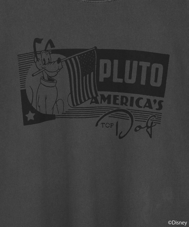 earth music&ecology Ｐｌｕｔｏ／プリントビッグＴＥＥ Charcoal Gray