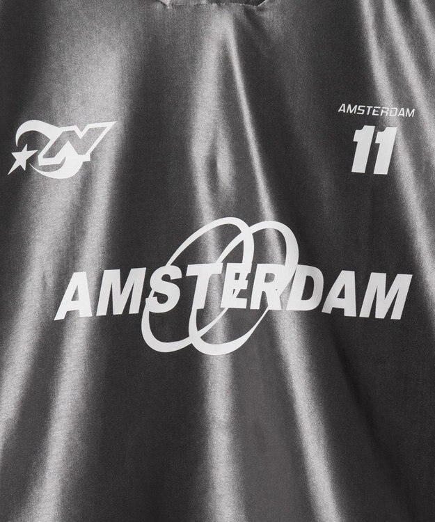 WEGO サテンゲームグラフィックプルオーバー グレー