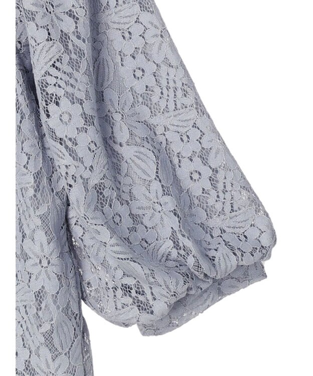 earth music&ecology フラワーレースブラウス Light Gray