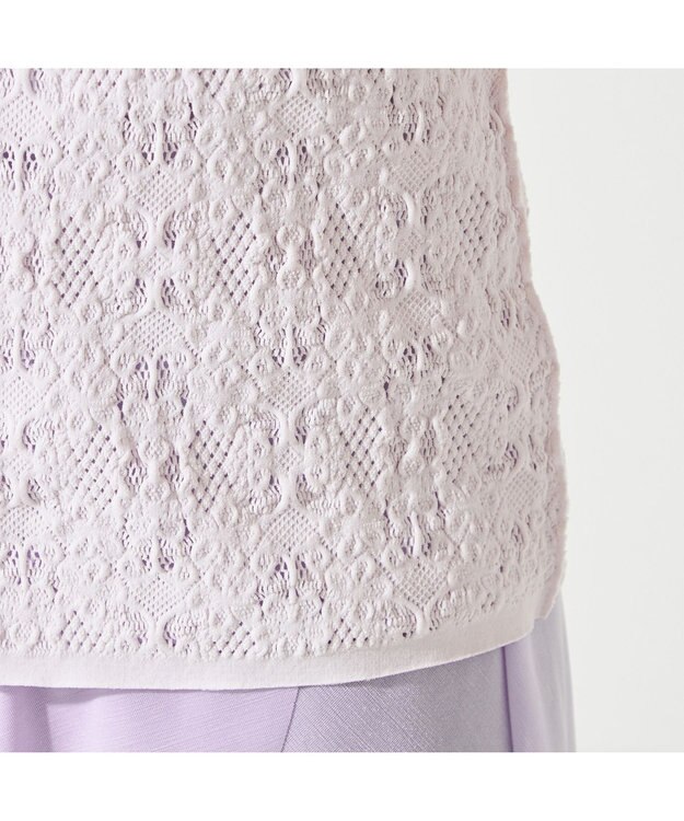 Chacott 【ノーソーイングニット】レーシーバレエニットベスト ライラック