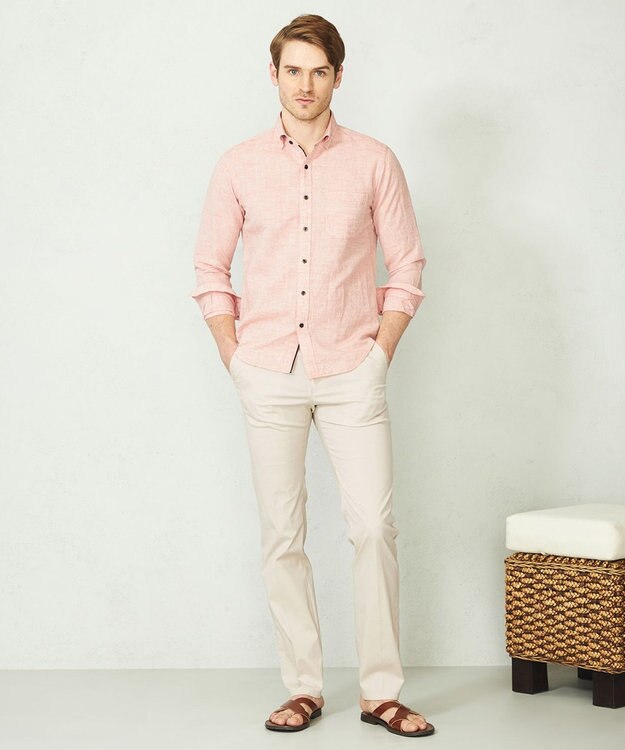 JOSEPH ABBOUD 【キングサイズ・ECO撥水】オーガニックハイパワーストレッチパンツ ライトグレー系