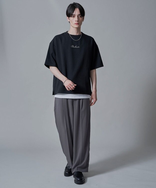 WEGO 【速乾/しわになりにくい/MLサイズ展開】ドライポリアンサンブルプルオーバー（SS） ブラック