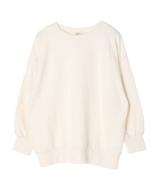 earth music&ecology 袖スリットスウェット Ivory