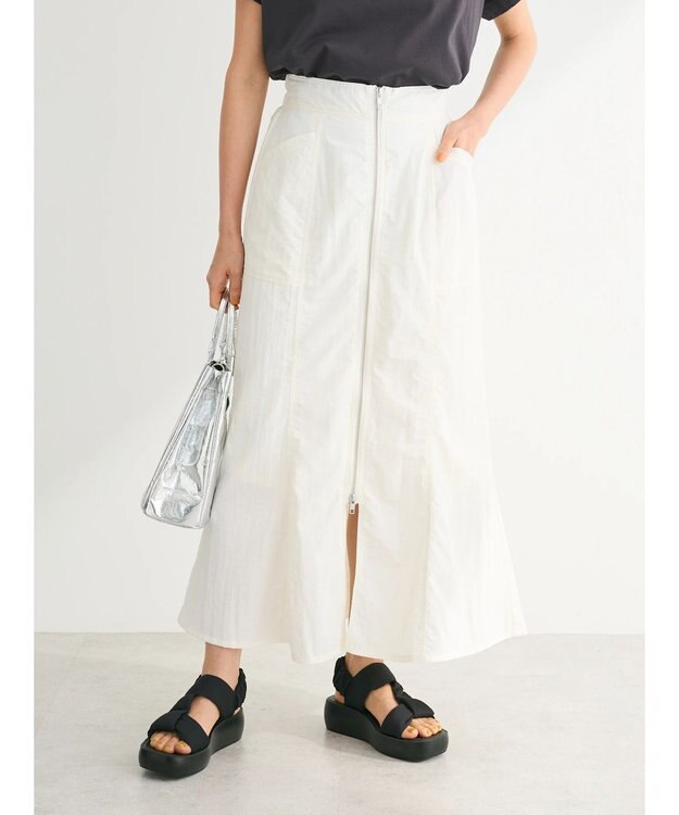 Green Parks ・ＥＬＥＮＣＡＲＥ　ＤＵＥ　Ｗ－ＺＩＰ　マーメイドスカート Off White
