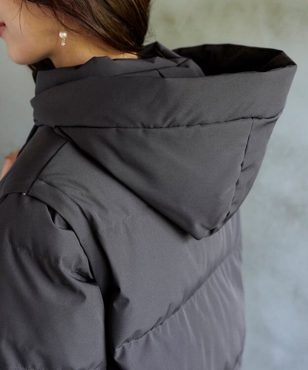 Tiaclasse 【安田美沙子さん着用・4way】ストレッチタフタショートダウン ブラック