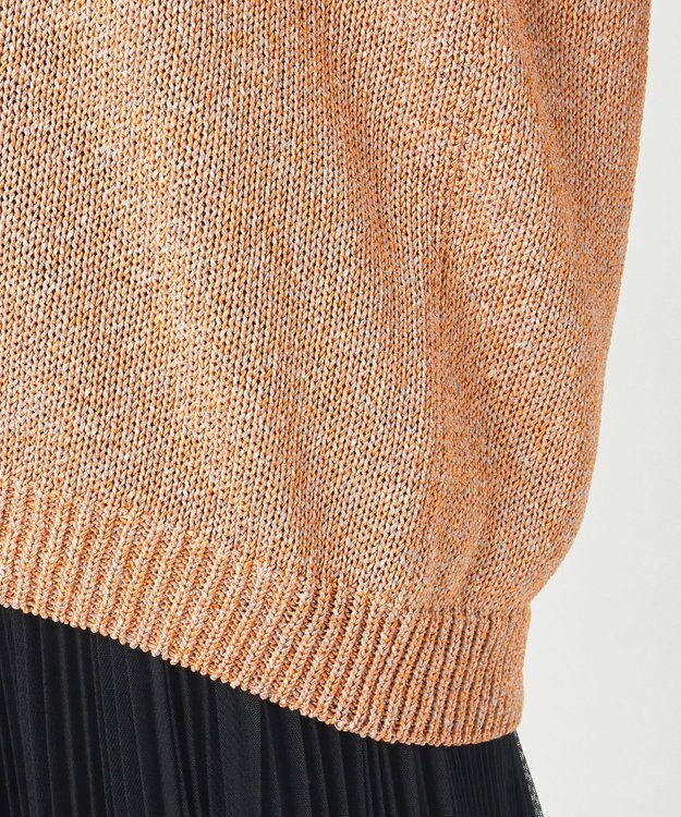 23区 【GOLD LABEL】マーブルコイル Vネック ニット オレンジ系3
