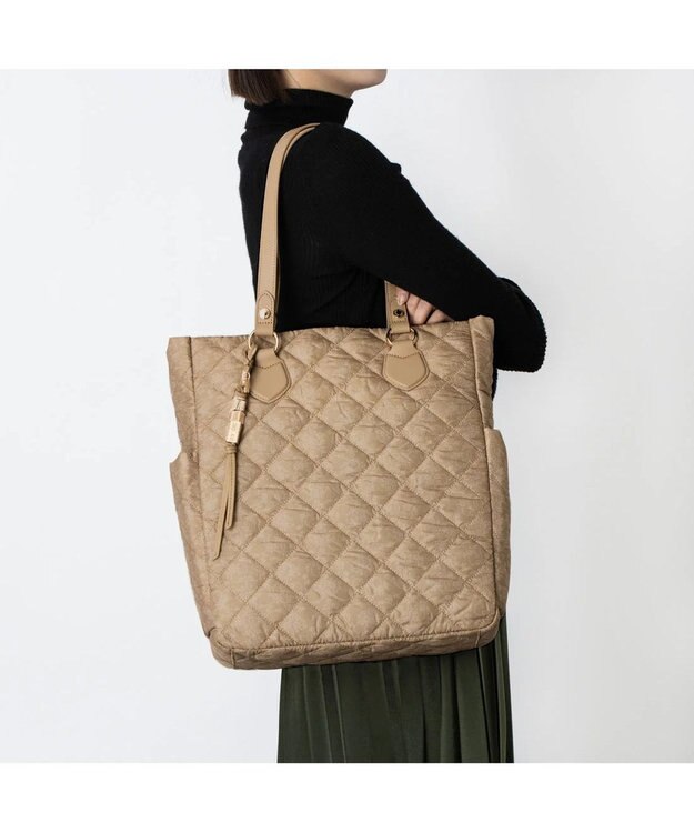 ANNA SUI エアリット 縦型トートバッグ ベージュ