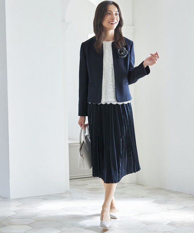 ANY 【前後着用可/洗える】シフォンブラウス オフ